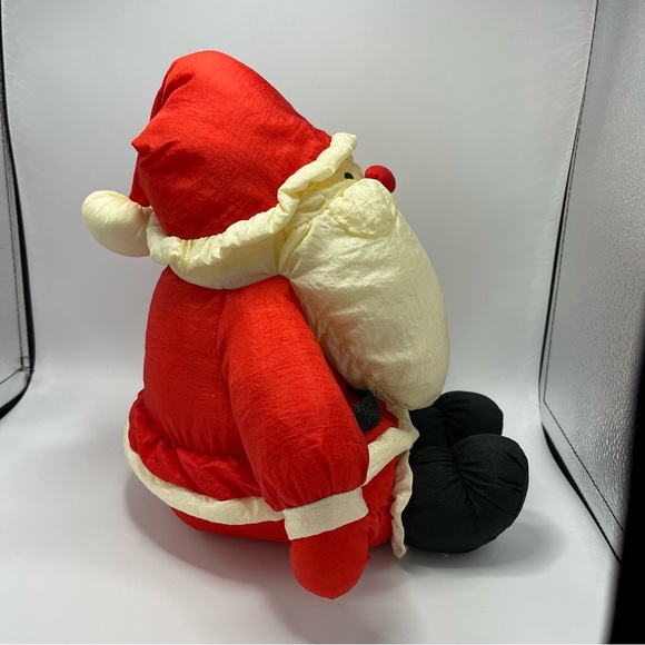 Vintage Santa Claus plush nylon parachute material stuffed animal - Picture 6 of 11